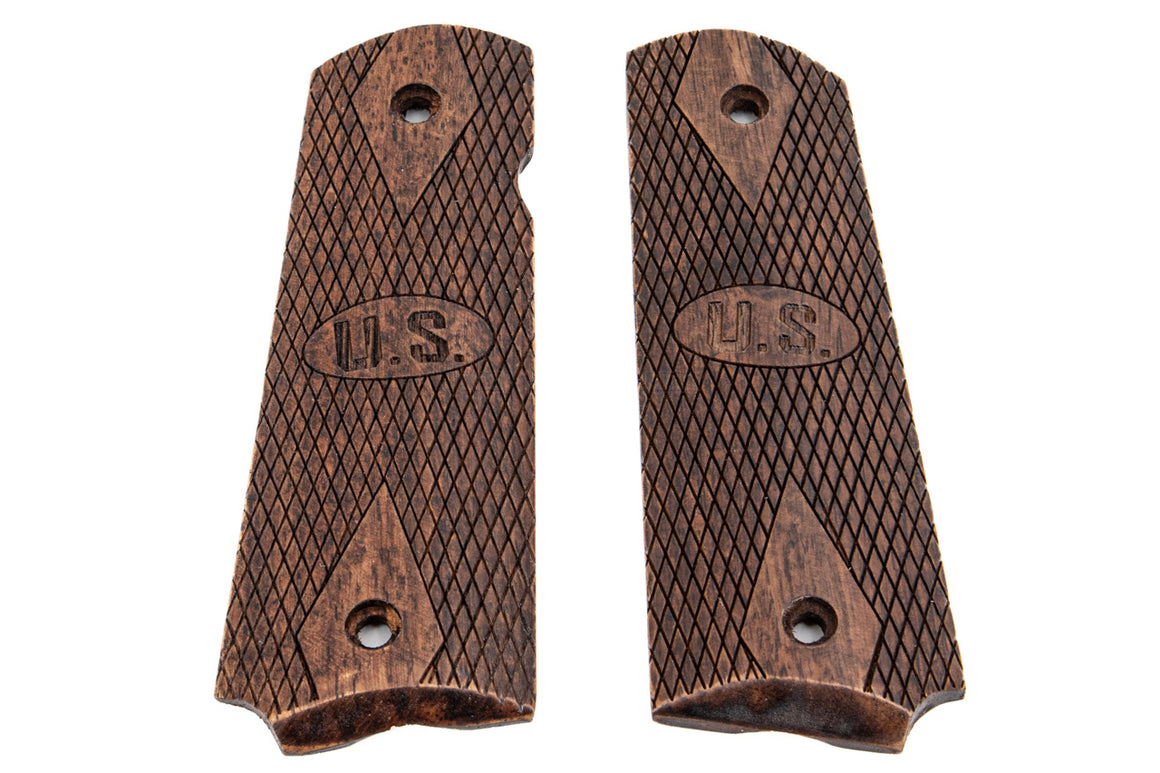 BOG US 1911 Wood Grip Set For TM / AW / WE 1911 GBB Series