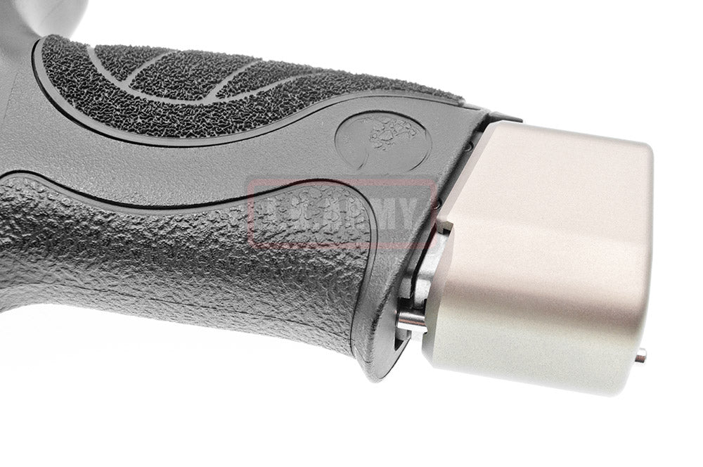 Bomber CNC Aluminum TT Style ( Long ) Magazine Pad Extension for Marui M&P9 GBB Magazine ( Titanium )