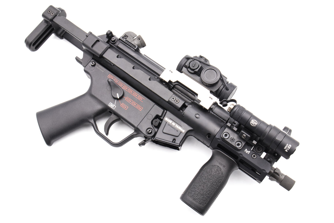 Bow Master MP5 T1 / T2 Low Profile Mount for Umarex / VFC / WE / TM MP5 , HK53 , G3 Series ( Black ) ( CNC Aluminum )