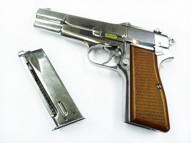 WE Browning Hi-Power M1935 GBB Pistol  (Chrome )