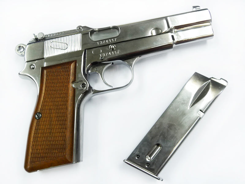 WE Browning Hi-Power M1935 GBB Pistol  (Chrome )