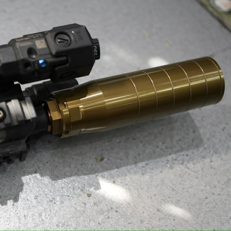 C&C Tac Rex MG7 Style Dummy Barrel Extension / Tracer Adapter For Airsoft ( End Cap Q CB Adapter For CCT0170 C&C Tac CB Flash Hider 14mm CCW Thread )