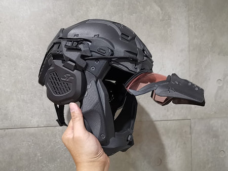 SRU Airsoft Tactical Helmet Set ( Black )