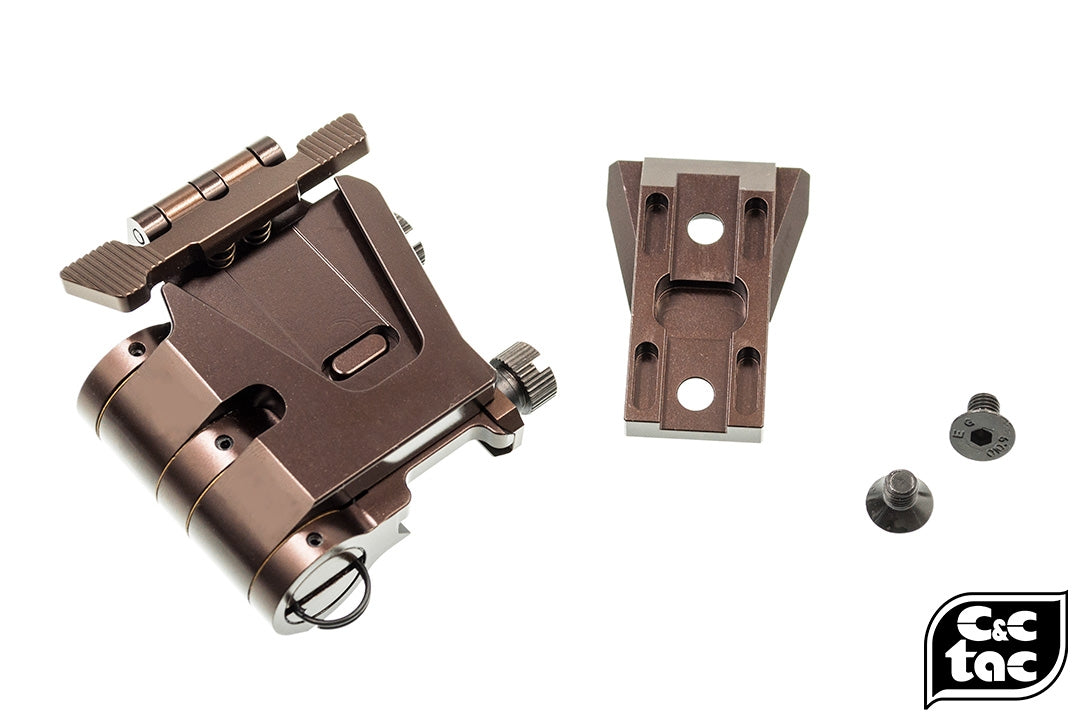 C&C Tac Airsoft Flip Mount For G33 / G32 3x Magnifier ( Glossy Copper Brown )