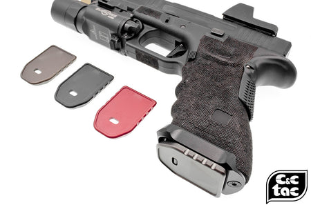 C&C Tac CNC Aluminum Magazine Base Pad For TM / WE G Series ( G Model ) ( V Style )-DDC ( Desert Dirt Color )