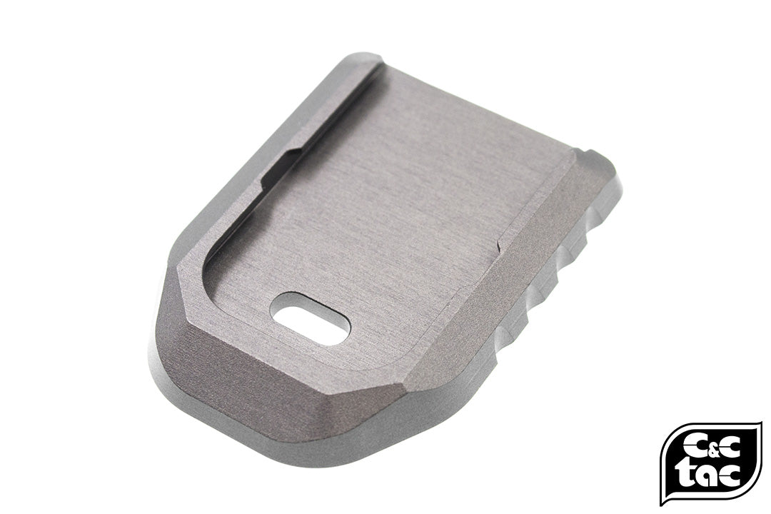 C&C Tac CNC Aluminum Magazine Base Pad For TM / WE G Series ( G Model ) ( V Style )-DDC ( Desert Dirt Color )