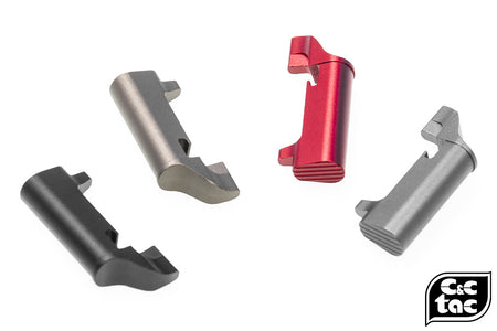 C&C Tac CNC Aluminum SP Style Extended Magazine Release for Tokyo Marui M&P-Titanium Grey