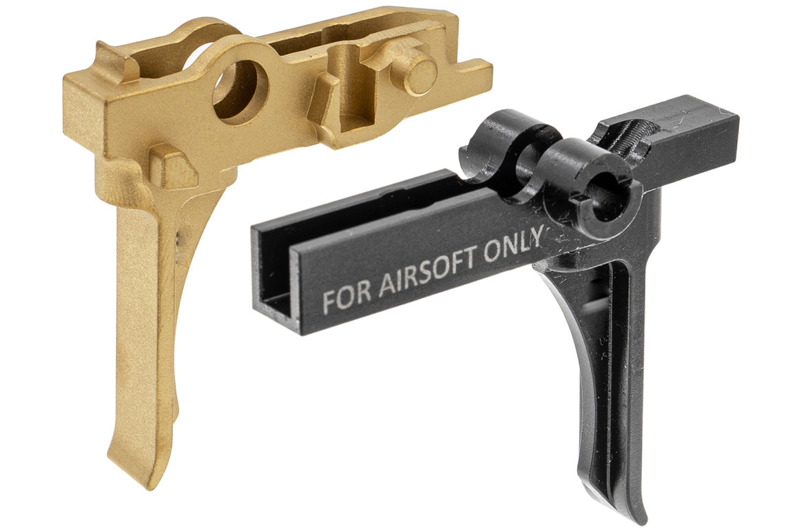 C&C AT* Flat Style Trigger For Marui TM MWS GBB / VFC M4 GBB / APFG MPX MCX GBB-Tokyo Marui MWS-Titanium Gold
