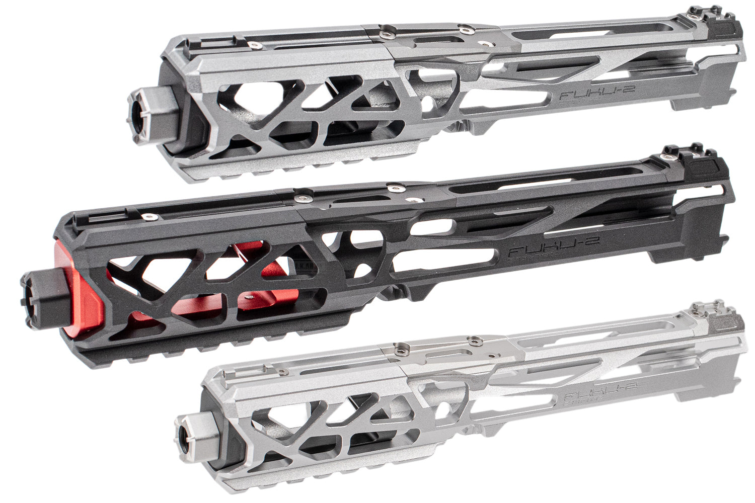 CTM TAC Fuku-2 CNC Aluminum Upper Set " SKELETON " Type for Action Army AAP01/C GBB Pistol Series ( AAP-01 / AAP-01C )-Grey