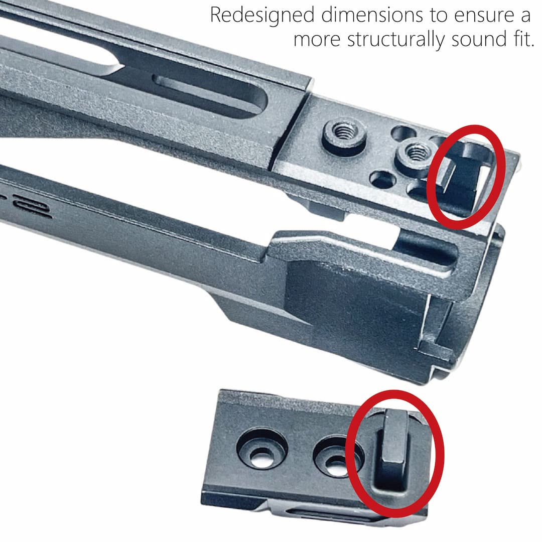CTM TAC Fuku-2 CNC Aluminum Upper Set " SKELETON " Type for Action Army AAP01/C GBB Pistol Series ( AAP-01 / AAP-01C )-Grey