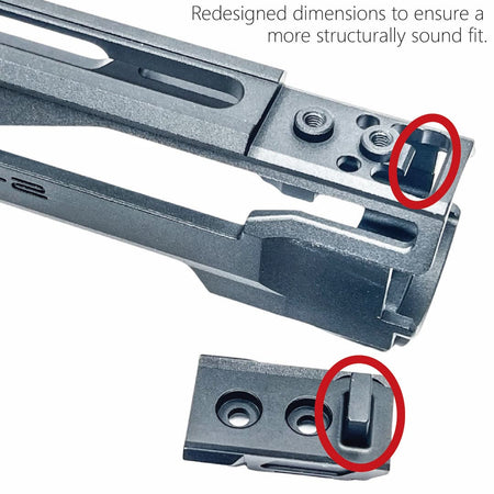 CTM TAC Fuku-2 CNC Aluminum Upper Set " SKELETON " Type for Action Army AAP01/C GBB Pistol Series ( AAP-01 / AAP-01C )-Grey