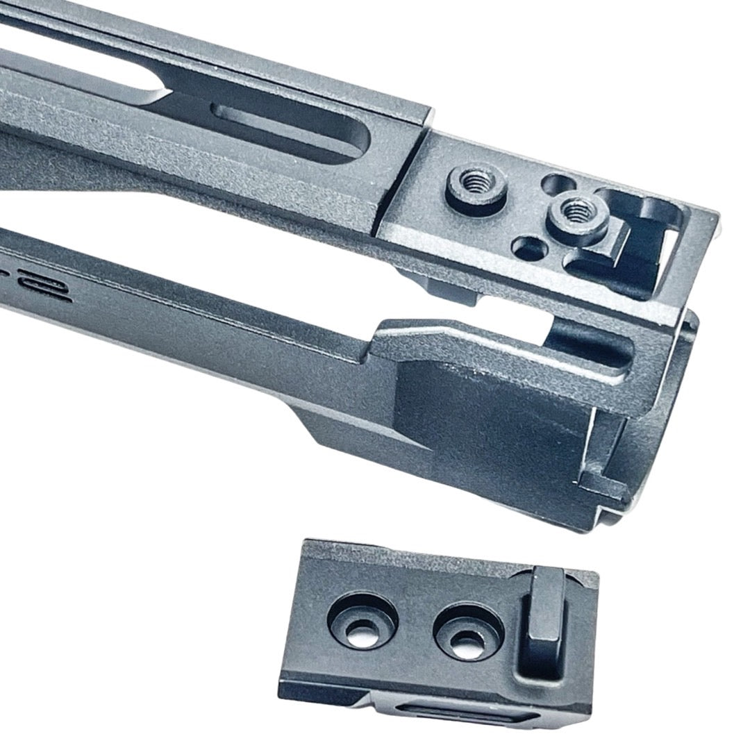 CTM TAC Fuku-2 CNC Aluminum Upper Set " SKELETON " Type for Action Army AAP01/C GBB Pistol Series ( AAP-01 / AAP-01C )-Grey