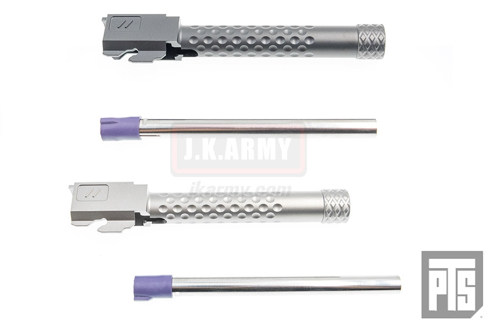 PTS ZEV TM G Model 17 Threaded Barrel with Nine Ball 108.5mm Inner Barrel Power Barrel Combo Set ( Laylax 6.00mm )-Gold