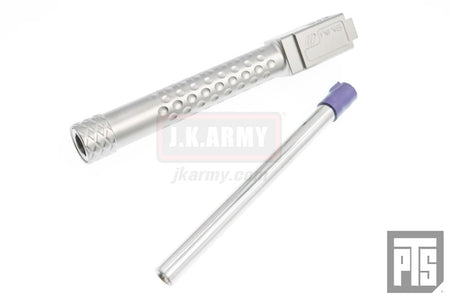 PTS ZEV TM G Model 17 Threaded Barrel with Nine Ball 108.5mm Inner Barrel Power Barrel Combo Set ( Laylax 6.00mm )-Gold