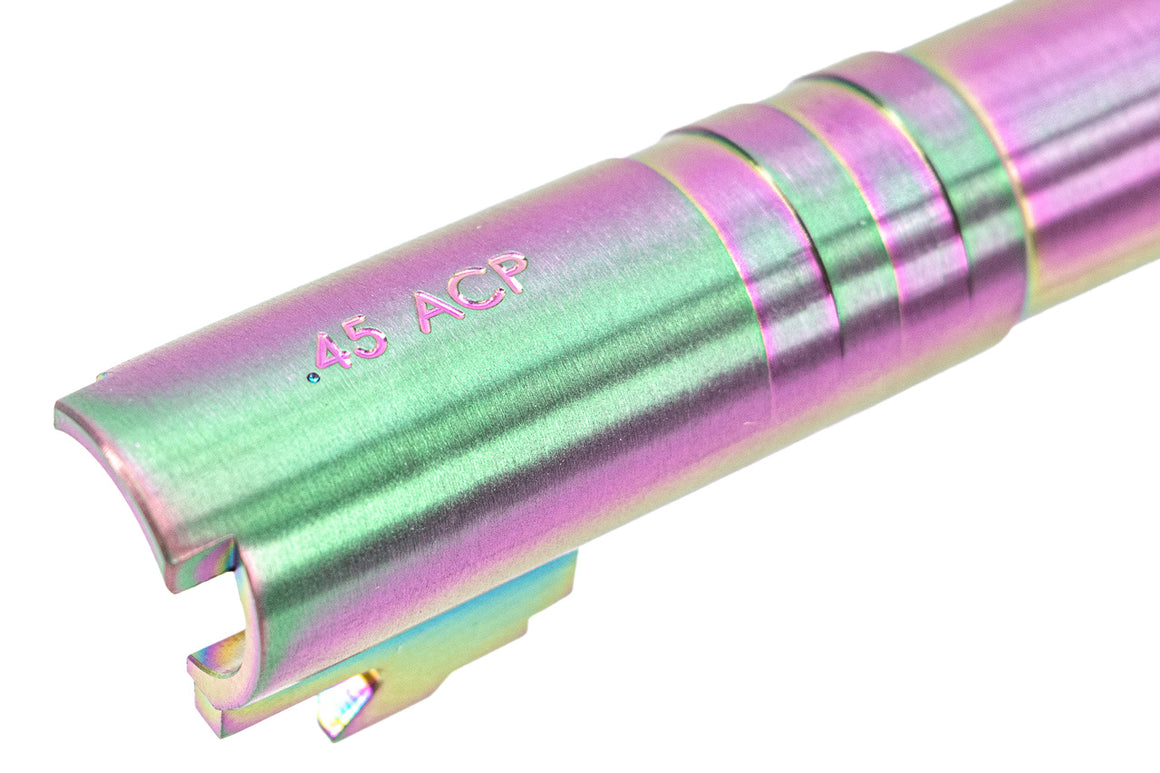 COW Stainless Steel .45 ACP Mark 5.1" 11mm CW Threaded Outer Barrel For Marui TM Hi-Capa 5.1 GBBP Series