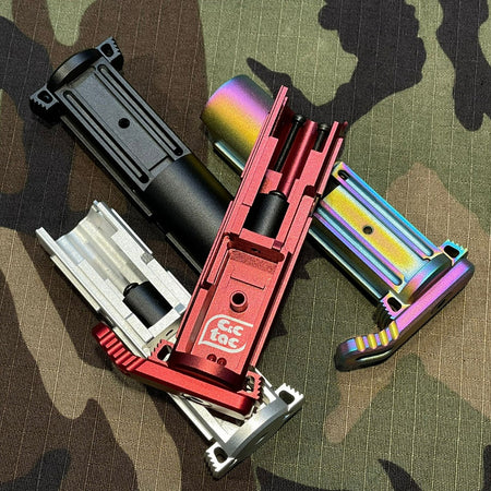 C&C AAP01 7075 Infinity Lightweight Blowback Unit BBU with Charge Handle for AAP01 GBB Pistol ( AAP-01 )-Red