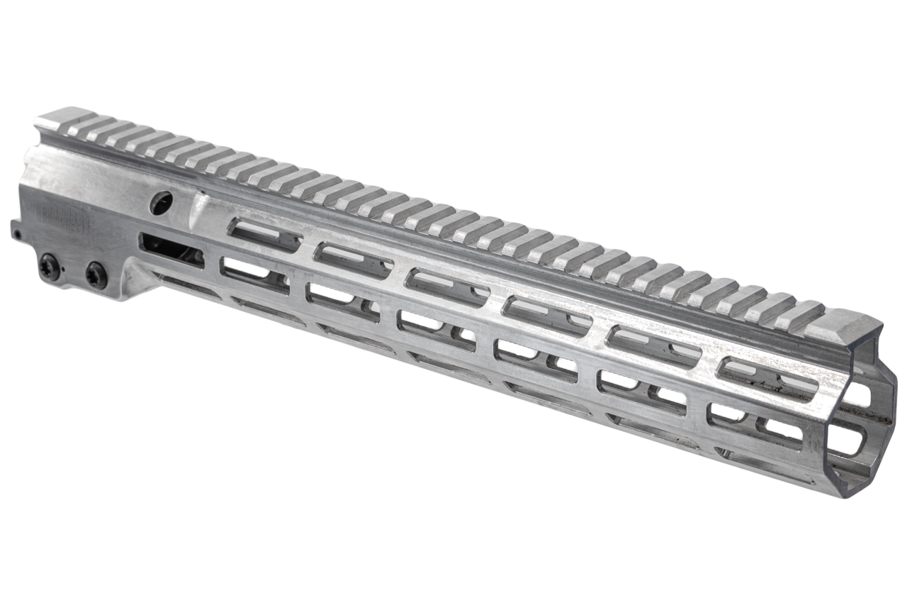 C&C Tac MK16 M-LOK 13.5 Rail Airsoft Ver. ( RAW Edition Silver , Non-Anodized Original Color ) ( NSN URGI Style Ver. )