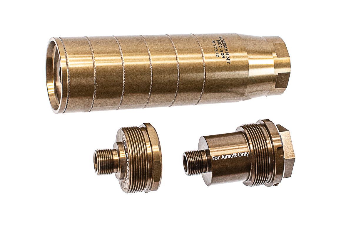 C&C Tac Rex MG7 Style Dummy Barrel Extension / Tracer Adapter For Airsoft ( End Cap Q CB Adapter For CCT0170 C&C Tac CB Flash Hider 14mm CCW Thread )