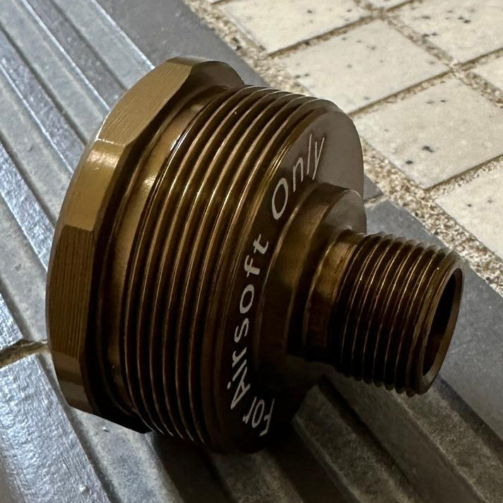 C&C Tac Rex MG7 Style Dummy Barrel Extension / Tracer Adapter For Airsoft ( End Cap Q CB Adapter For CCT0170 C&C Tac CB Flash Hider 14mm CCW Thread )