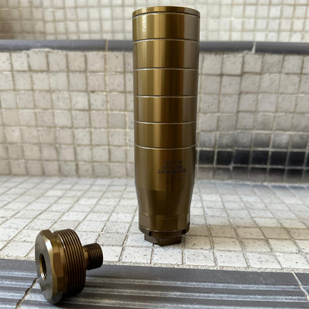 C&C Tac Rex MG7 Style Dummy Barrel Extension / Tracer Adapter For Airsoft ( End Cap Q CB Adapter For CCT0170 C&C Tac CB Flash Hider 14mm CCW Thread )