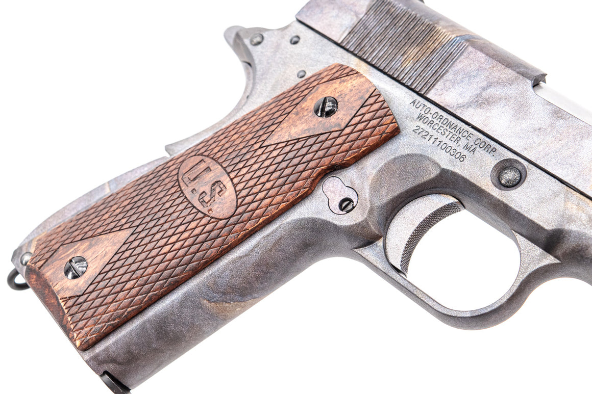 Cybergun AO Marble Pattern 1911 with Wood Grip GBB Pistol Airsoft