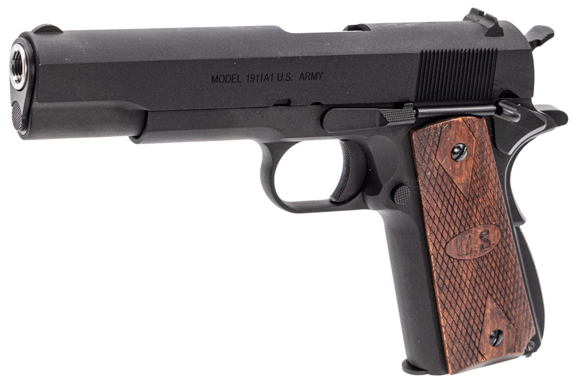 Cybergun AO matt Black 1911 with Wood Grip GBB Pistol Airsoft