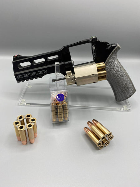 CL Project Chiappa Rhino Revolver Moon Clip with JET Copper Cartridge
