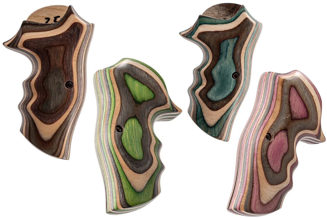 CL Project Laminated Wood Grip for ASG Dan Wesson Model 715 CO2 Revolver ( Limited Edition )-Green