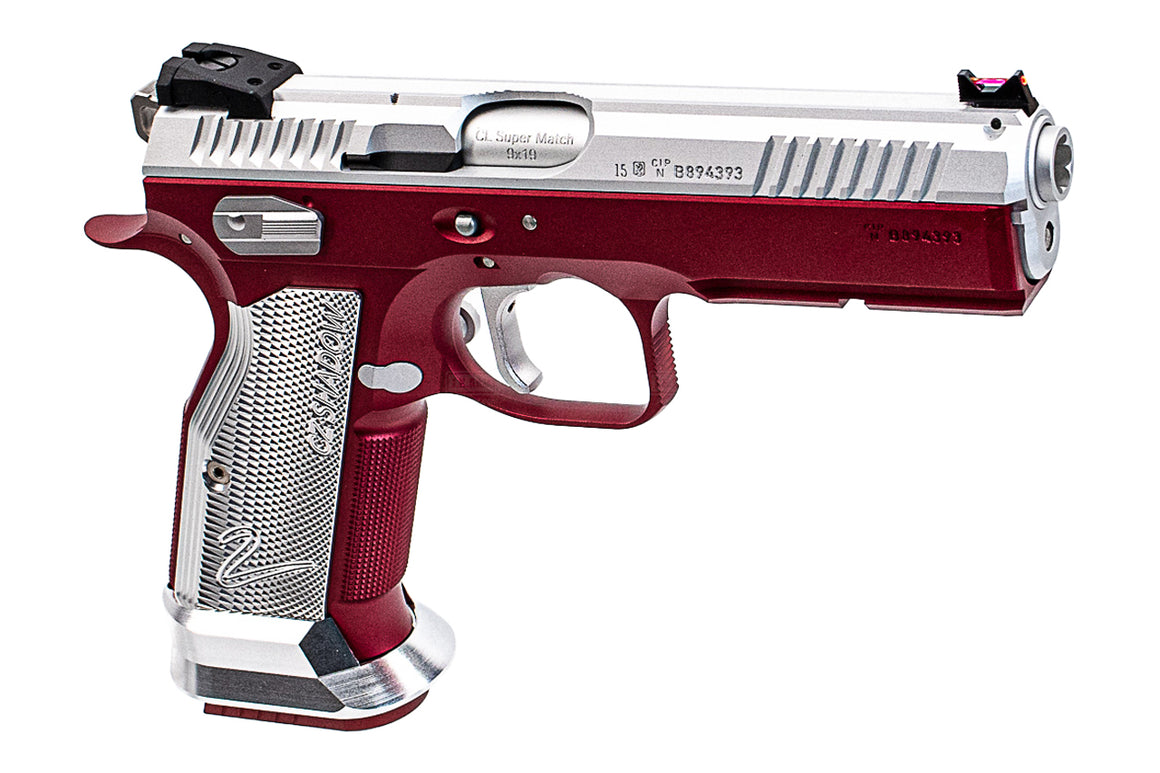 CL Project Custom ASG KJ Shadow 2 Single Action GBB Pistol Airsoft ( CNC Ver. ) ( Red Silver Limited Edition )