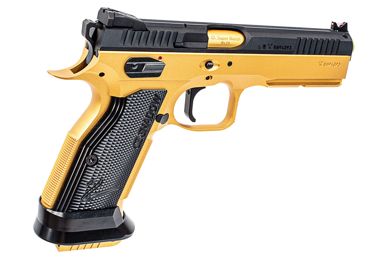 CL Project Custom ASG KJ Shadow 2 Single Action GBB Pistol Airsoft ( CNC Ver. ) ( Gold Black Limited Edition )