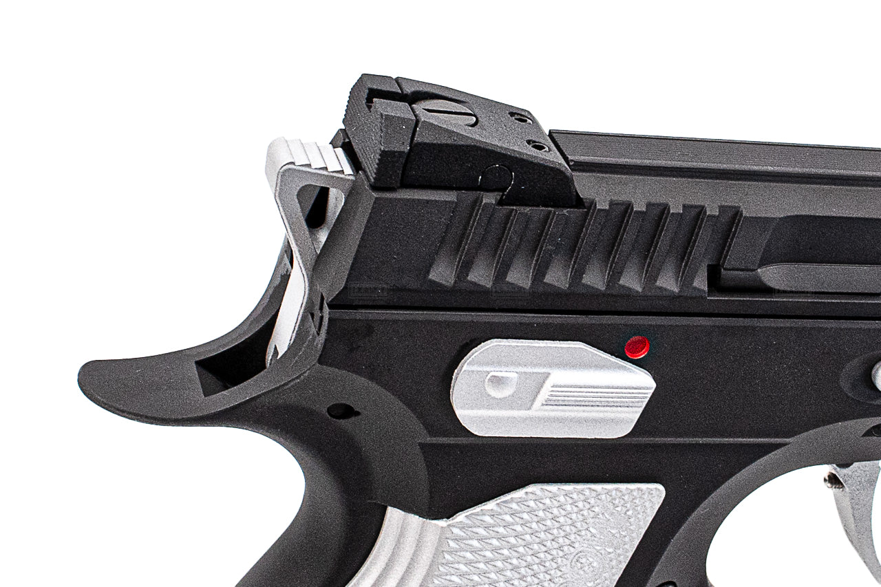 CL Project Custom ASG KJ Shadow 2 GBB Pistol Airsoft Limited Edition 2 Tone ( H-190 Cerekote Black and Silver )