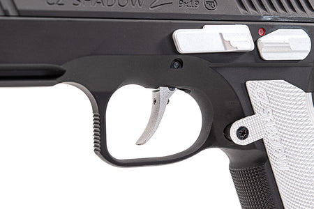 CL Project Custom ASG KJ Shadow 2 GBB Pistol Airsoft Limited Edition 2 Tone ( H-190 Cerekote Black and Silver )