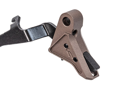 CRUSADER FI ZERO Type Aluminum CNC Trigger Set For Umarex / VFC Glock / Marui TM G-Model GBBP Series ( FDE )