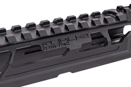 CTM TAC Fuku-2 CNC Aluminum Cut Out Upper Set Long Type for Action Army AAP01 GBB Pistol Series ( AAP-01 ) ( Black & Red )