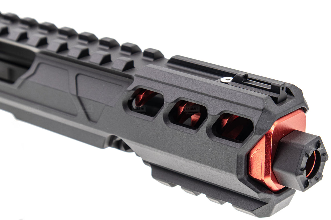 CTM TAC Fuku-2 CNC Aluminum General Upper Set Short Type for Action Army AAP01 GBB Pistol Series ( AAP-01 ) ( Green x Silver )