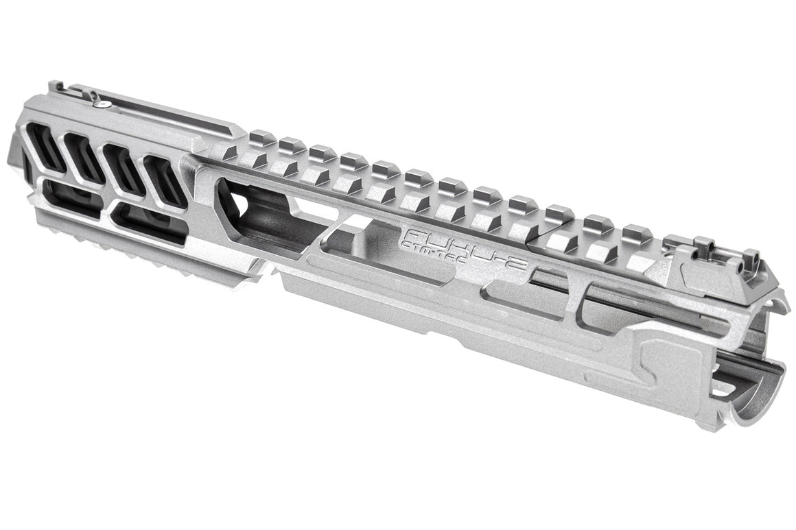 CTM TAC Fuku-2 CNC Aluminum Cut Out Upper Set Long Type for Action Army AAP01 GBB Pistol Series ( AAP-01 ) ( Grey & Black )