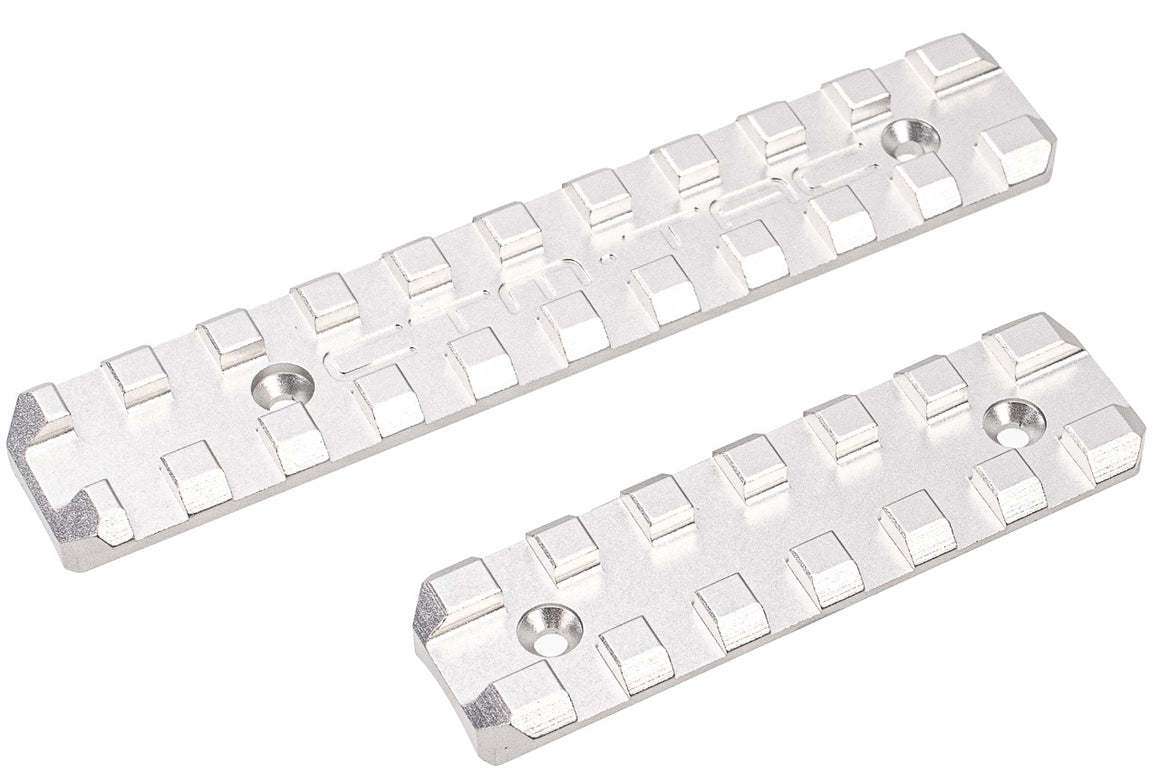 CTM CNC Upper & Lower Picatinny Rail Set For Action Army AAP01 GBB Pistol ( AAP-01 ) ( Silver )