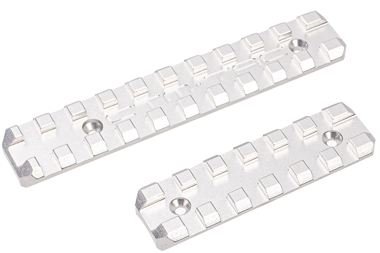 CTM CNC Upper & Lower Picatinny Rail Set For Action Army AAP01 GBB Pistol ( AAP-01 ) ( Silver )