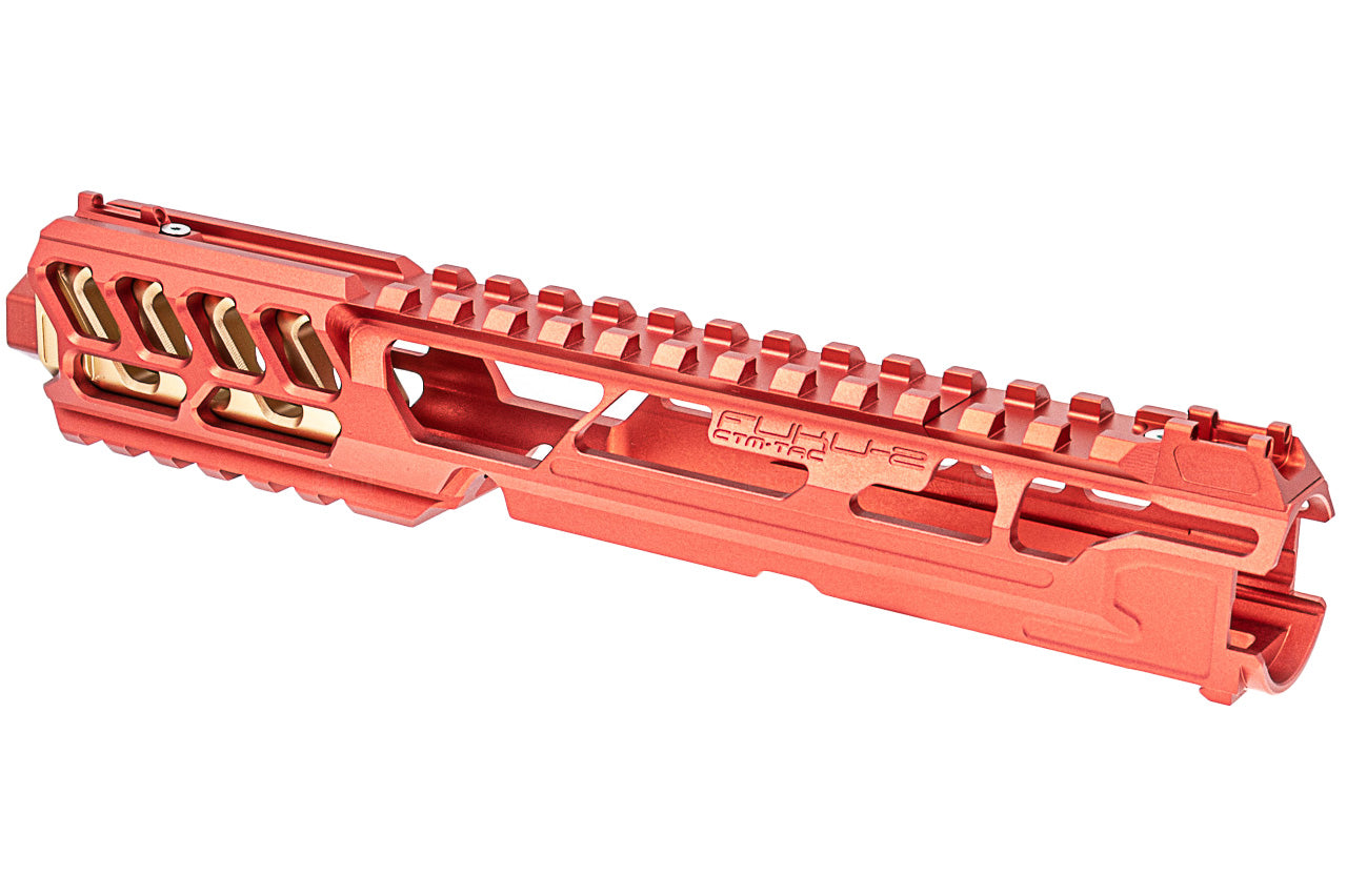 CTM TAC Fuku-2 CNC Aluminum Cut Out Upper Set Long Type for Action Army AAP01 GBB Pistol Series ( AAP-01 ) ( Iron Red )