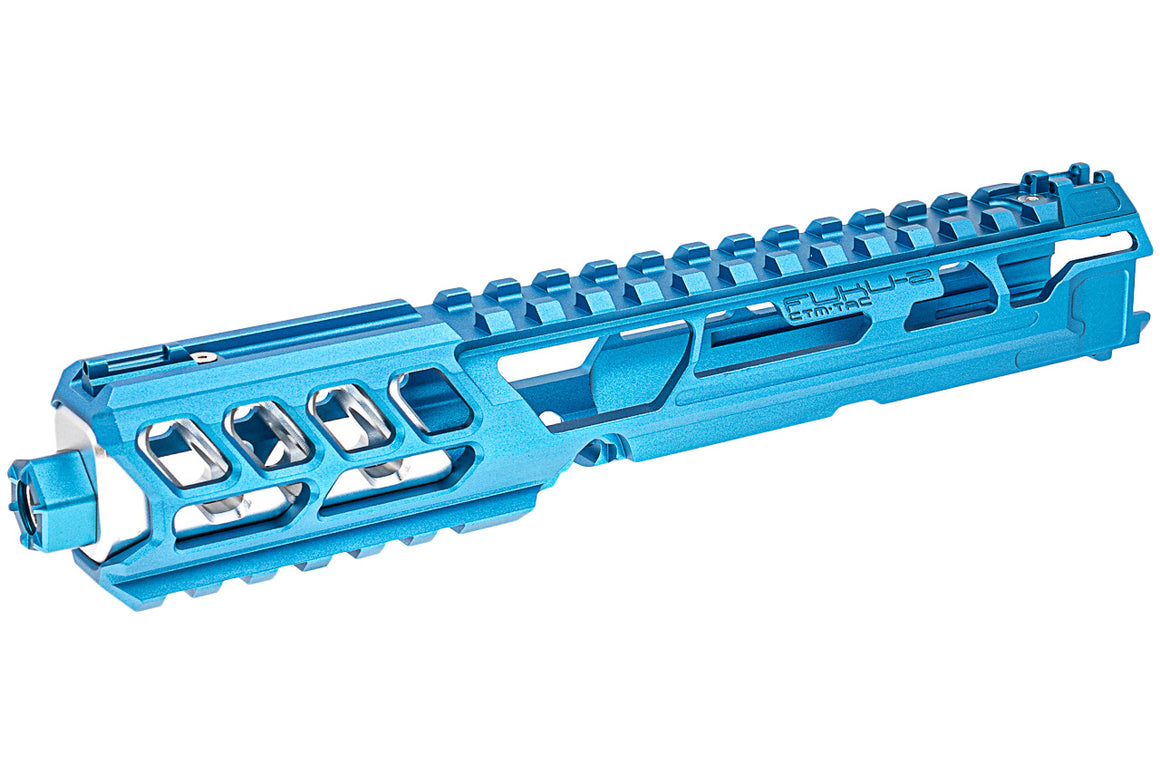 CTM TAC Fuku-2 CNC Aluminum Cut Out Upper Set Long Type for Action Army AAP01 GBB Pistol Series ( AAP-01 ) ( Blue )