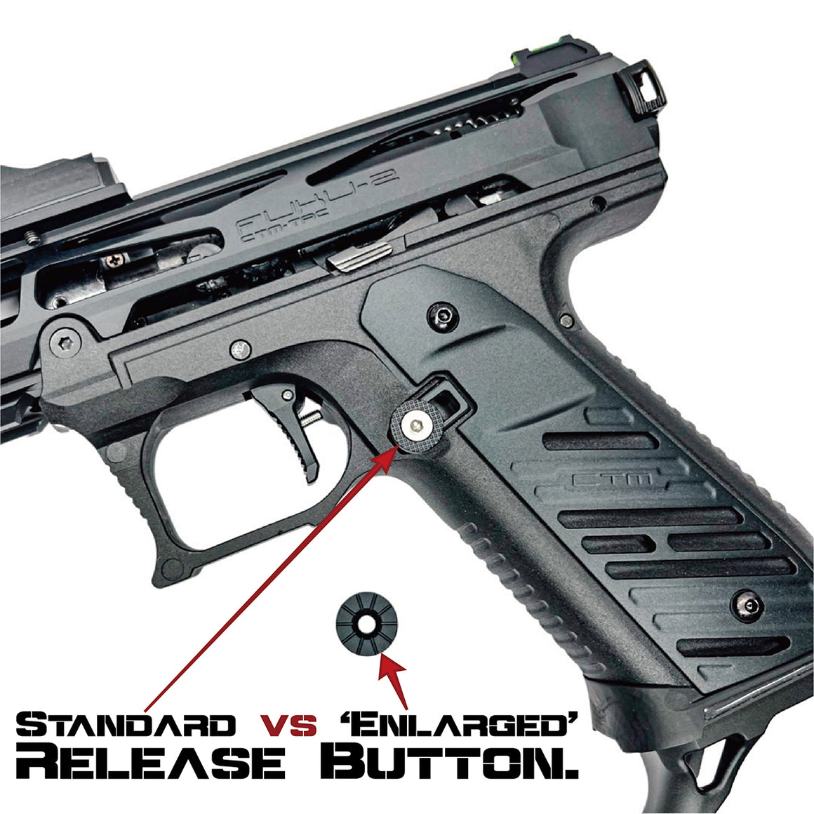 CTM TAC AAP-01/C Fuku-2 Frame CNC Aluminum Accessories Grip for Action Army AAP01/ AAP01C Pistol Airsoft-Army Green