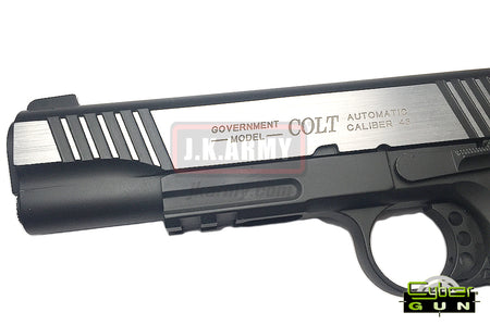 Cybergun COLT 1911 Rail Gun Dual Tone GBB Pistol Co2 Mag Version