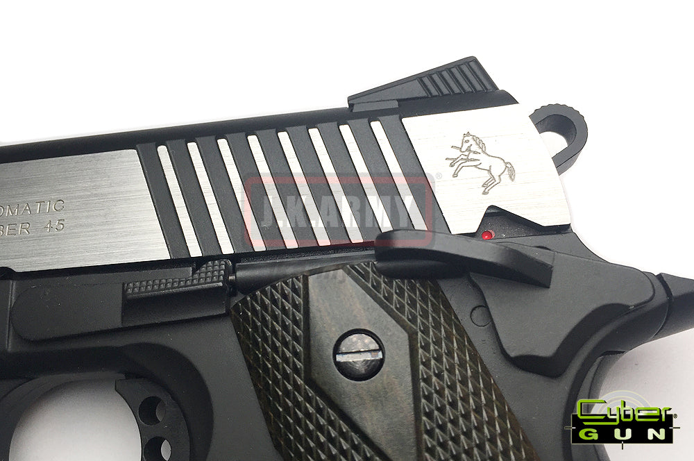 Cybergun COLT 1911 Rail Gun Dual Tone GBB Pistol Co2 Mag Version