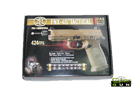 Cybergun FN FNX45 Tactical GBB Airsoft Pistol ( DE )
