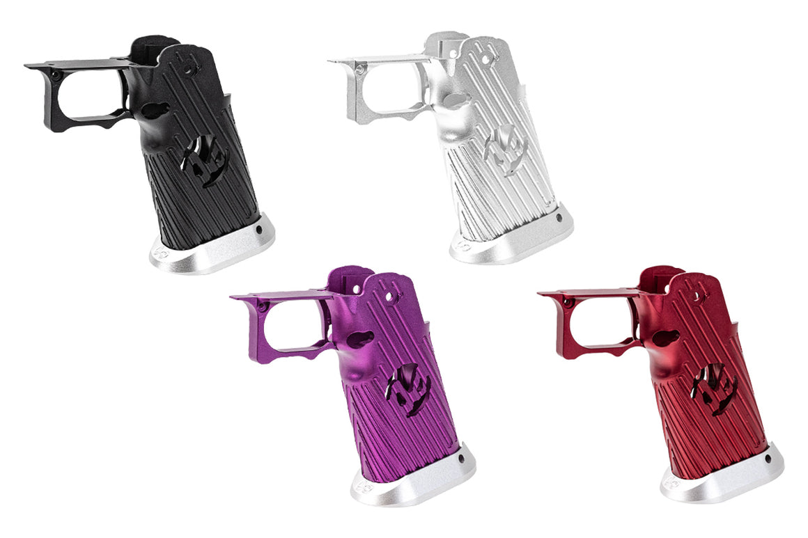 Dream Capa DCP CNC Aluminium INF Grip ( Infinity Stripe Hollow Style ) For TM Hi-Capa GBBP Airsoft Series ( 5-Axis CNC Machining )-Red