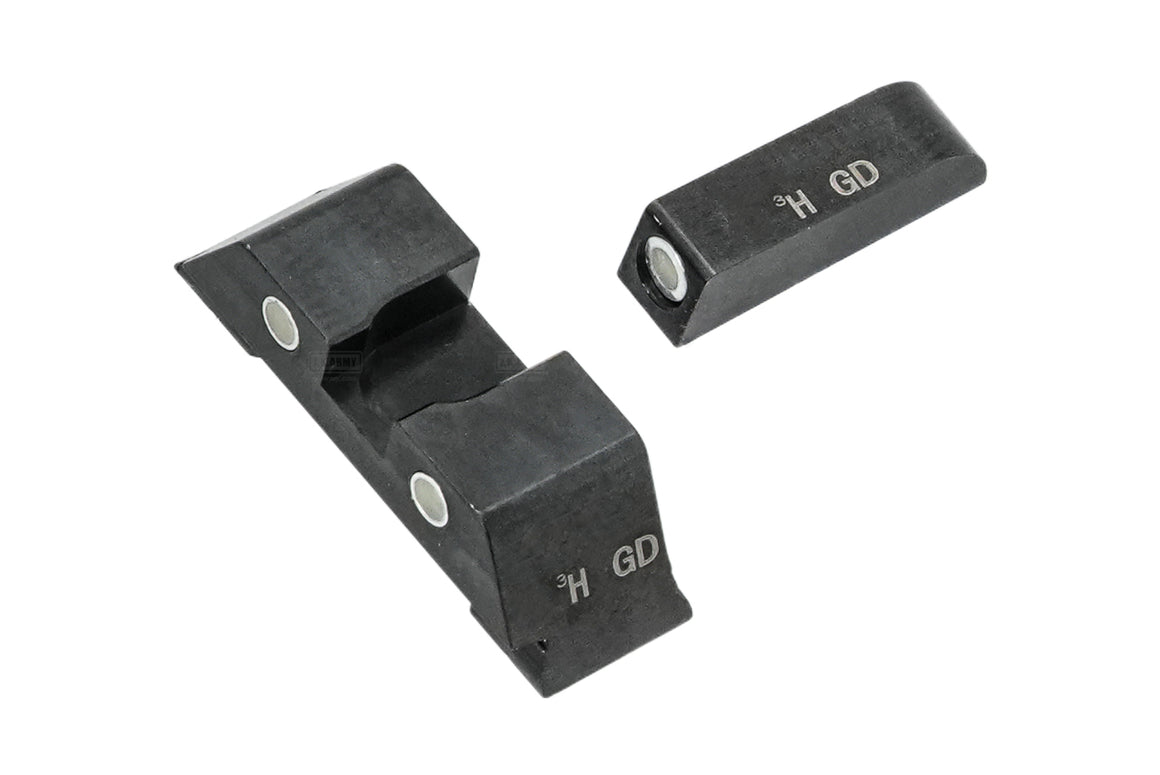 Detonator Steel TRI GL-01 Style Sight Set For Umarex GHK / VFC Glock GBBP Series ( 2025 Version )