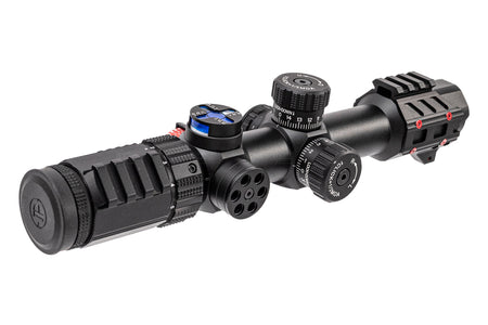 Discovery WG 1.2-6X24 IRAI Tactical Rifle Scope R&G Illuminated Hunting Sights With Bullet Wheel Angle Indicator Bubble Locator ( Black )