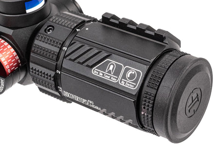 Discovery WG 1.2-6X24 IRAI Tactical Rifle Scope R&G Illuminated Hunting Sights With Bullet Wheel Angle Indicator Bubble Locator ( Black )