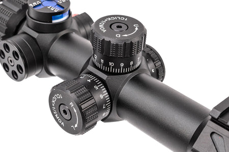 Discovery WG 1.2-6X24 IRAI Tactical Rifle Scope R&G Illuminated Hunting Sights With Bullet Wheel Angle Indicator Bubble Locator ( Black )