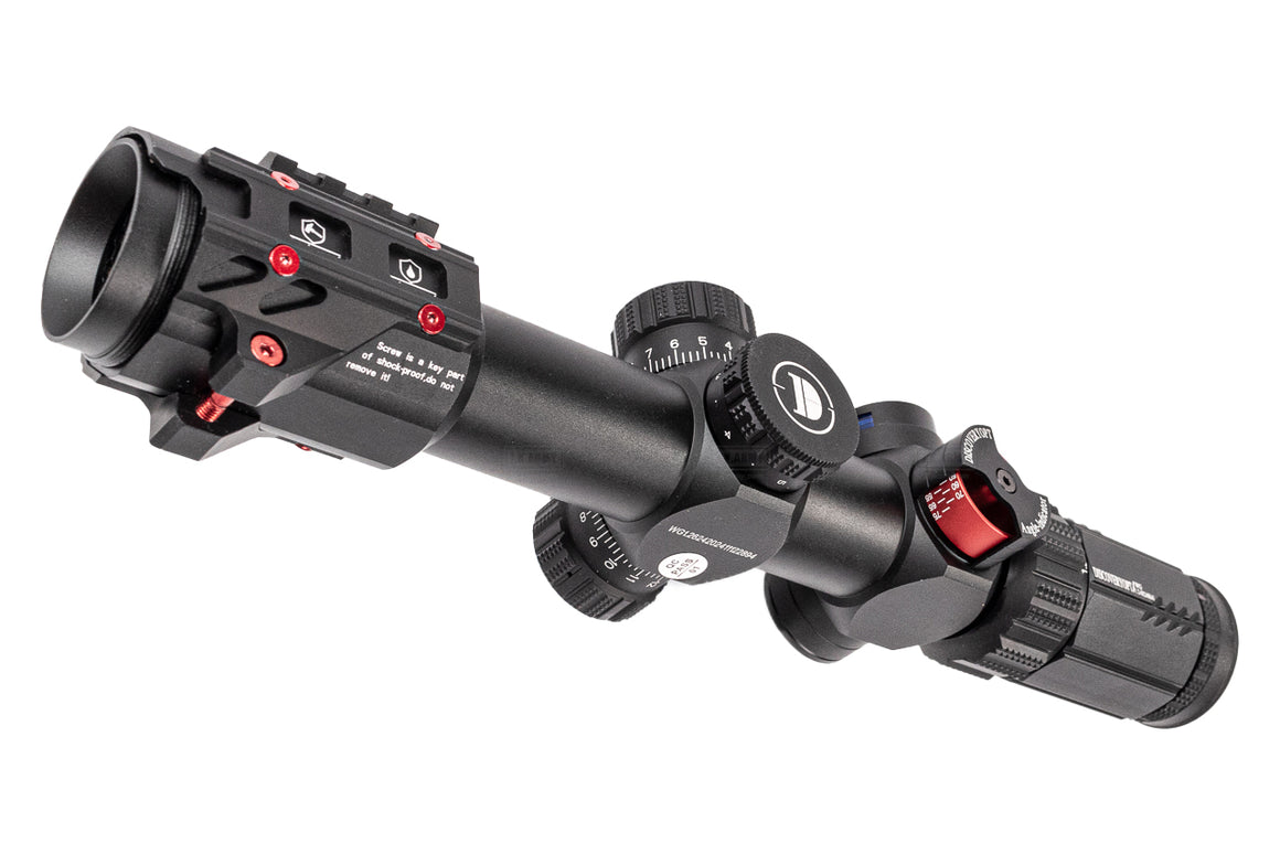 Discovery WG 1.2-6X24 IRAI Tactical Rifle Scope R&G Illuminated Hunting Sights With Bullet Wheel Angle Indicator Bubble Locator ( Black )